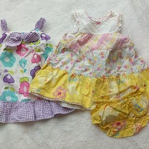Lot of two baby dresses